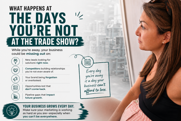 Why tradeshows alone are no longer enough for manufacturing + engineering businesses